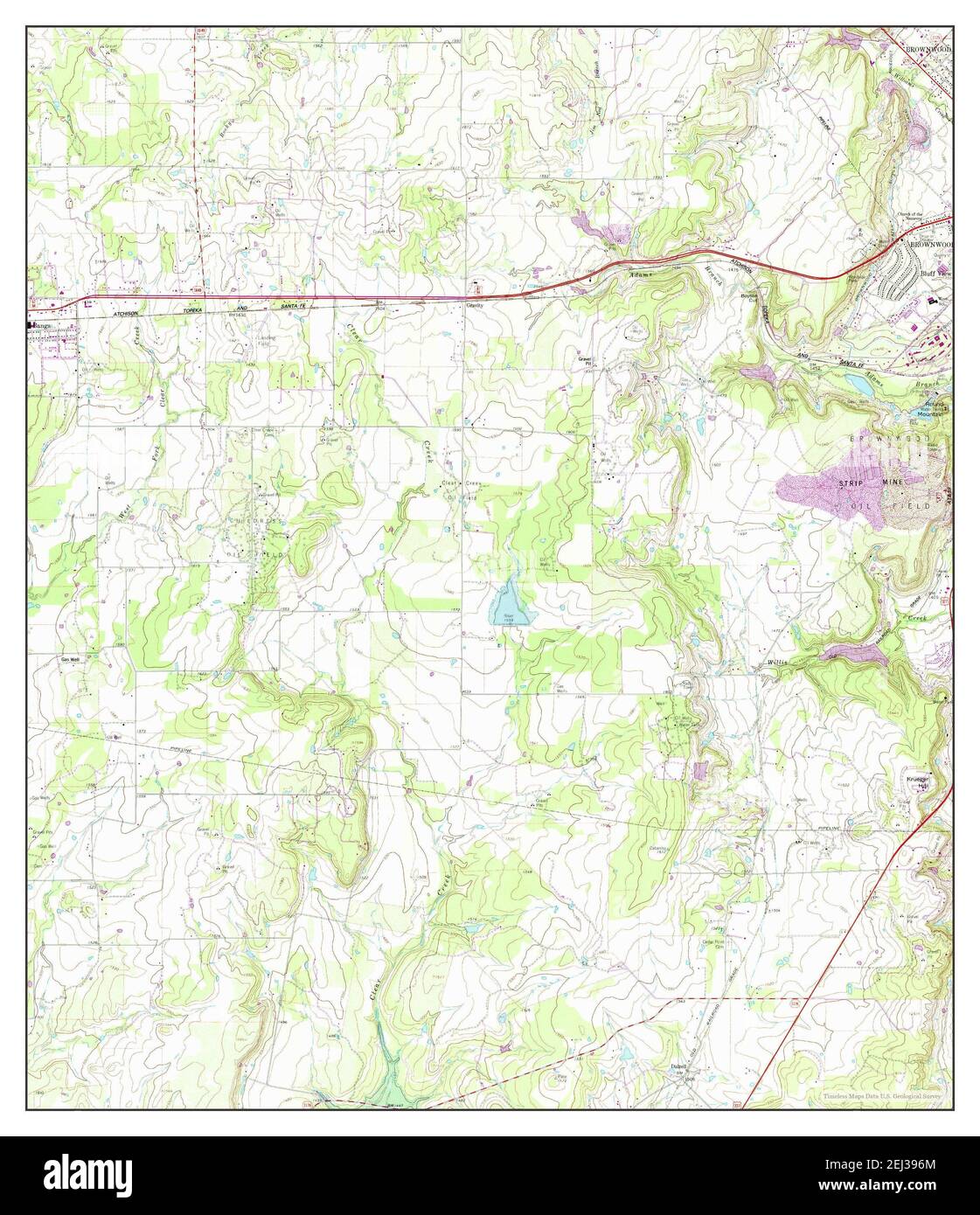 Bangs East, Texas, map 1962, 124000, United States of America by