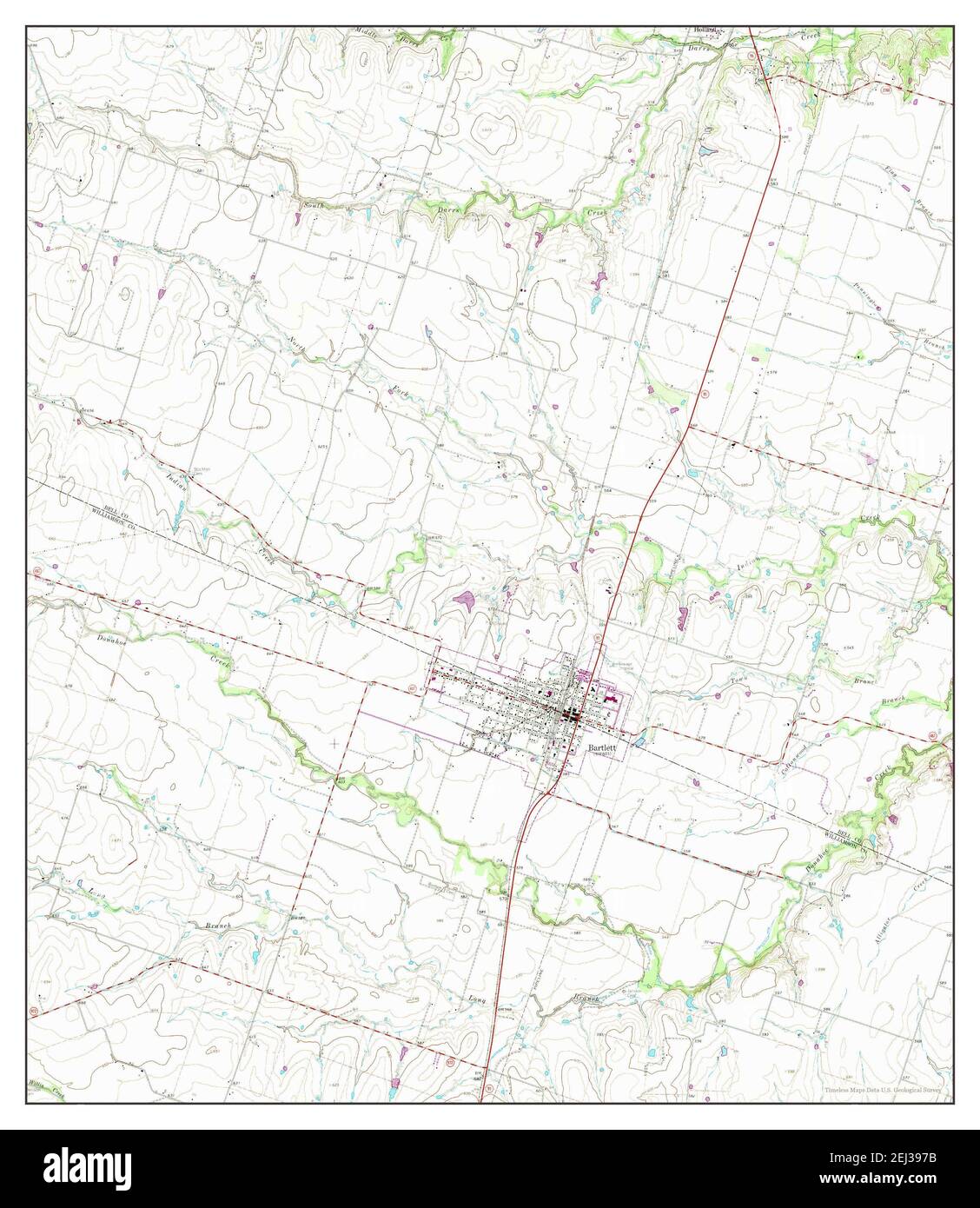 Bartlett, Texas, map 1964, 124000, United States of America by