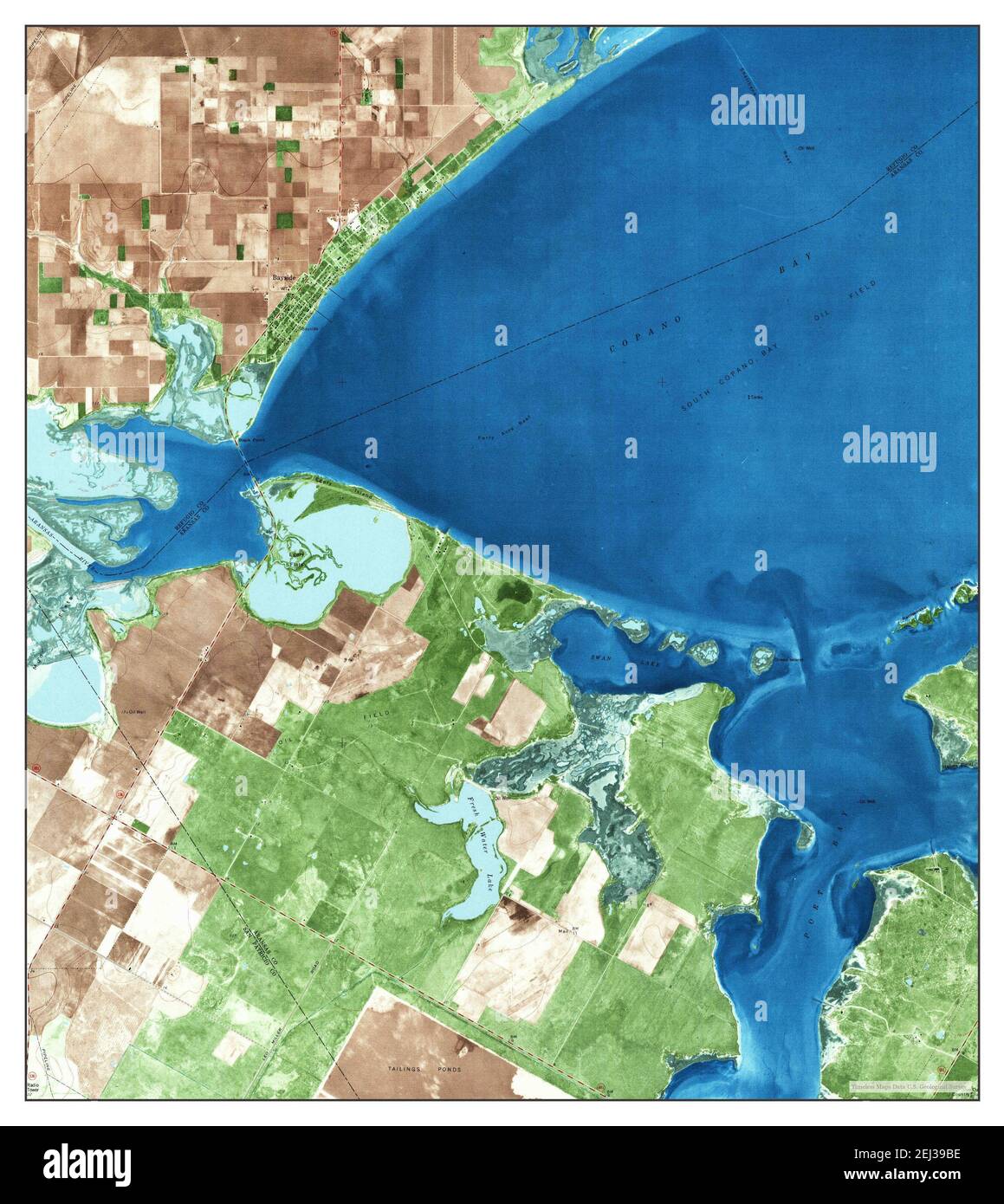 Bayside, Texas, map 1979, 124000, United States of America by Timeless Maps, data U.S