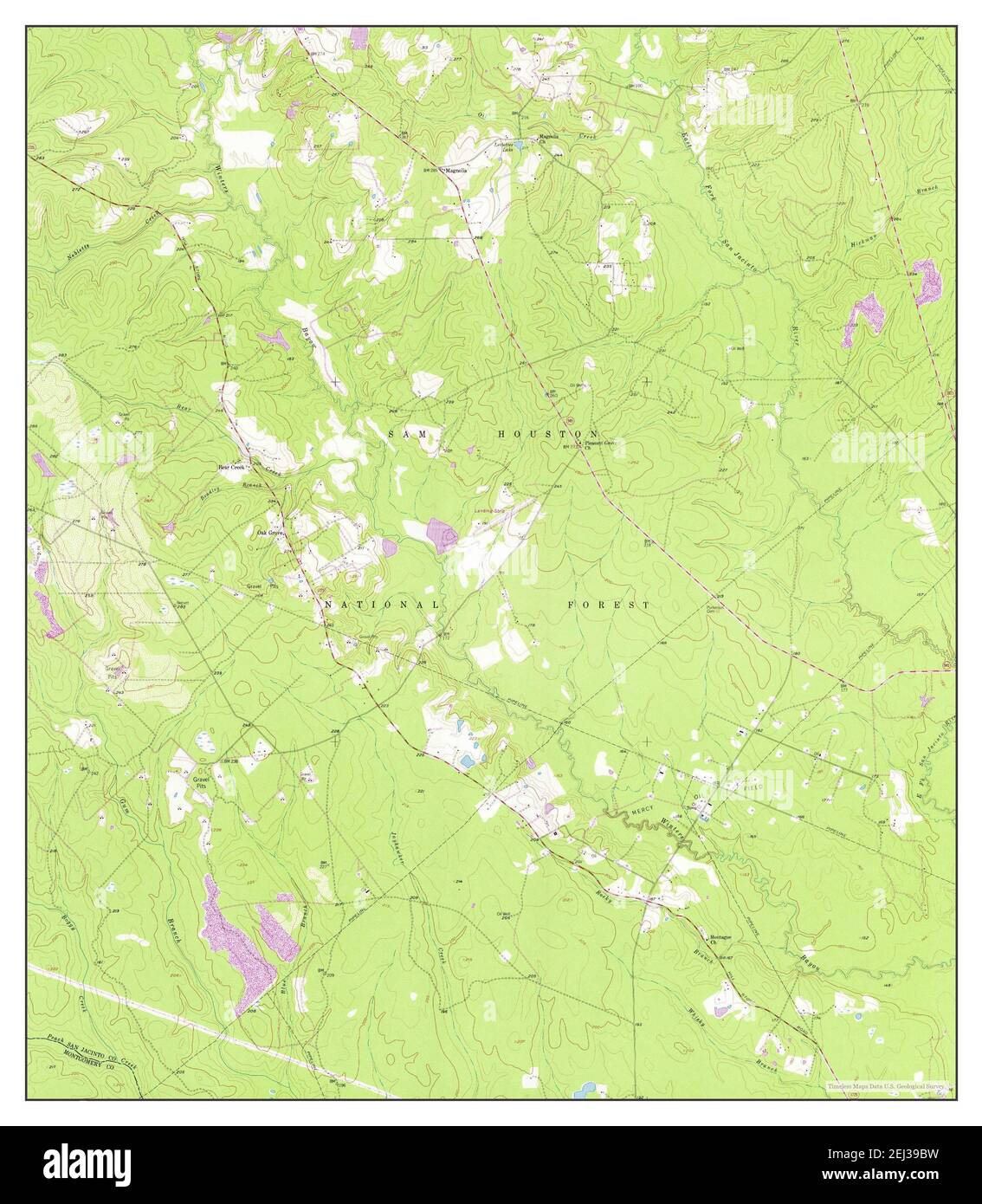 Bear Creek, Texas, map 1958, 1:24000, United States of America by Timeless Maps, data U.S. Geological Survey Stock Photo