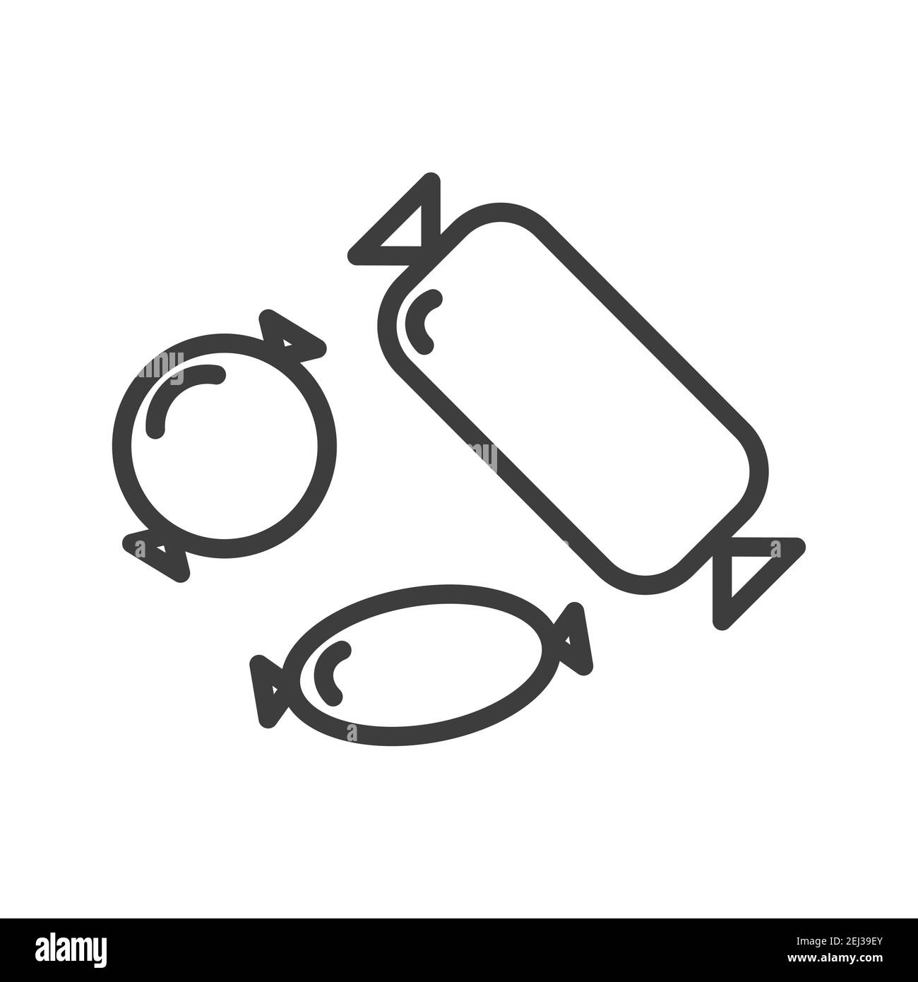 Sweet candy simple food icon in trendy style isolated on white ...