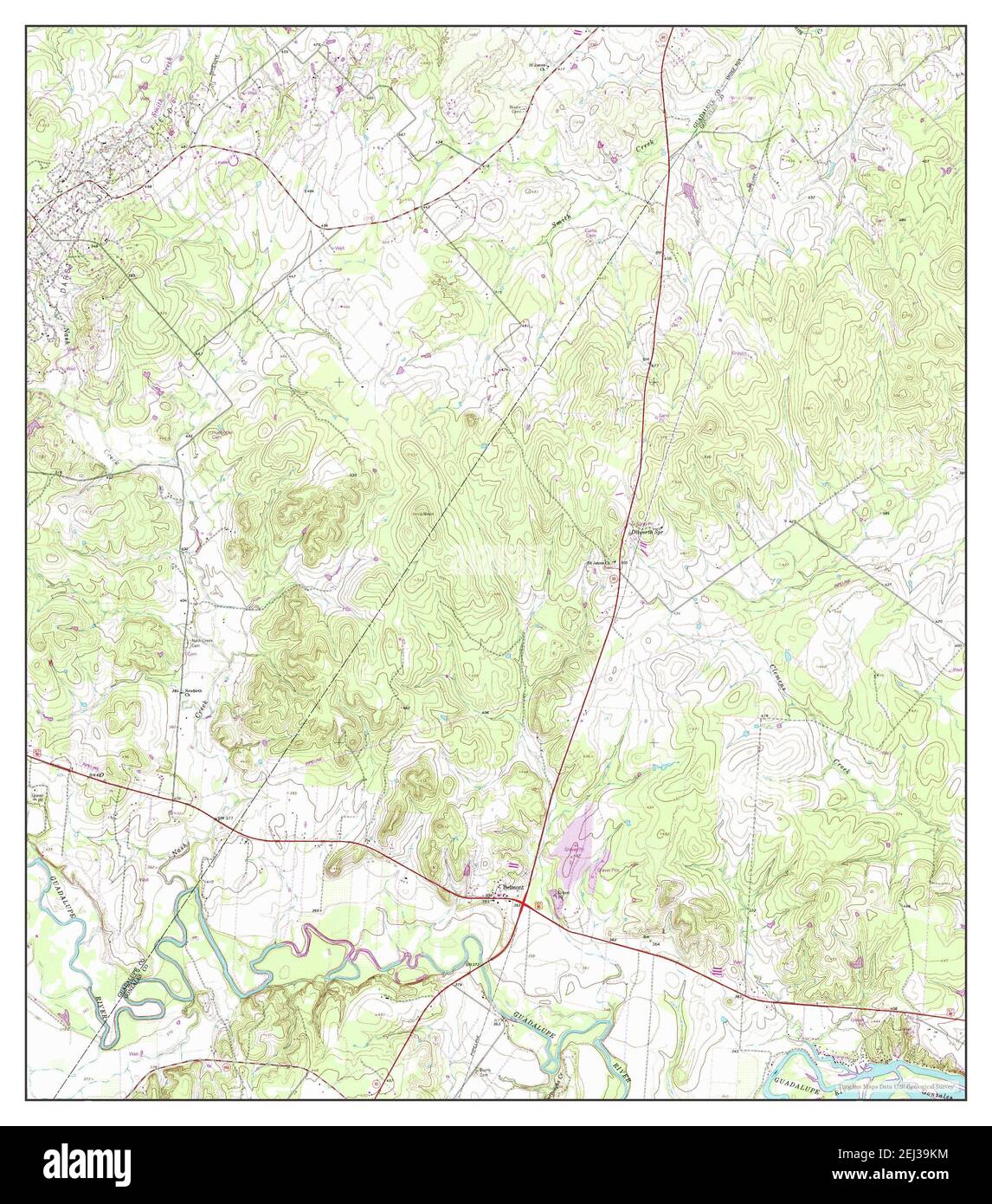 Belmont, Texas, map 1964, 124000, United States of America by Timeless