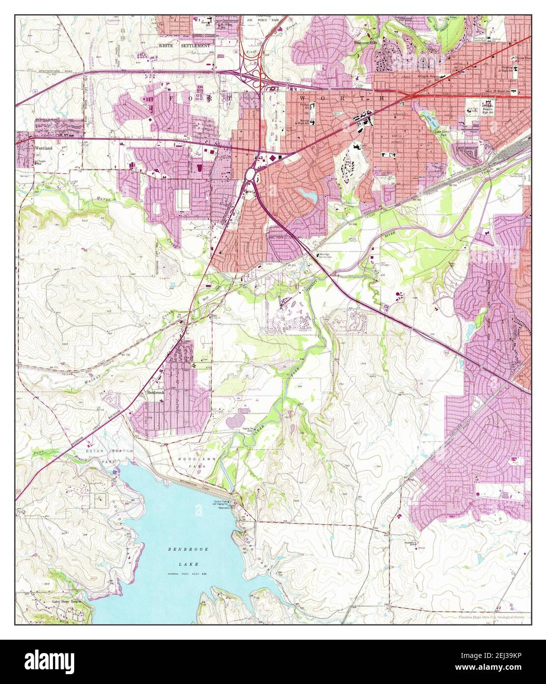 Benbrook Texas map 1955 1 24000 - Benbrook Texas Map 1955 124000 United States Of America By Timeless Maps Data Us Geological Survey 2EJ39KP