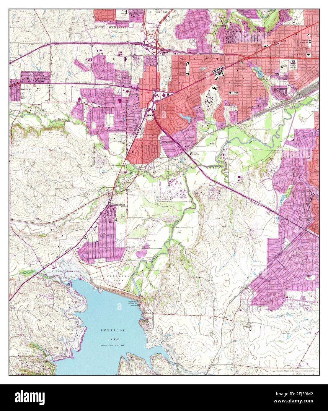 Benbrook Texas map 1955 1 24000 - Benbrook Texas Map 1955 124000 United States Of America By Timeless Maps Data Us Geological Survey 2EJ39M2