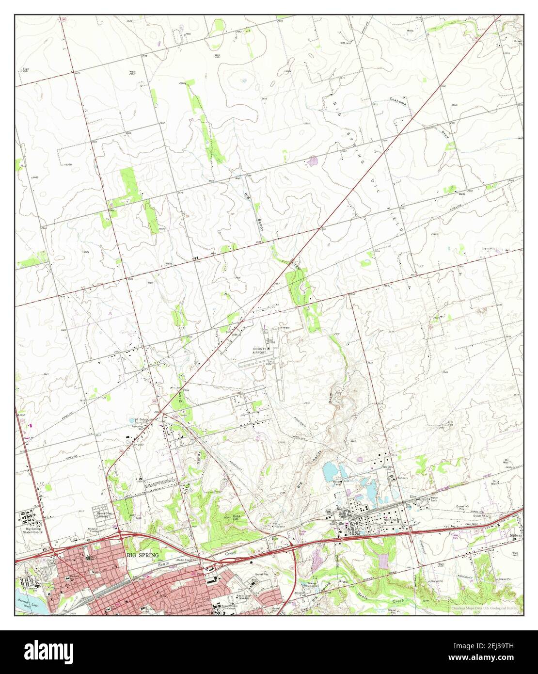 Big Spring North, Texas, map 1954, 1:24000, United States of America by ...