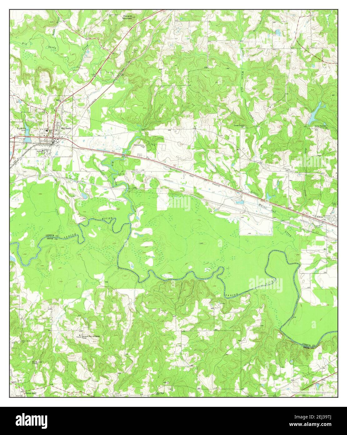 1960 Map of Big Sandy, Texas