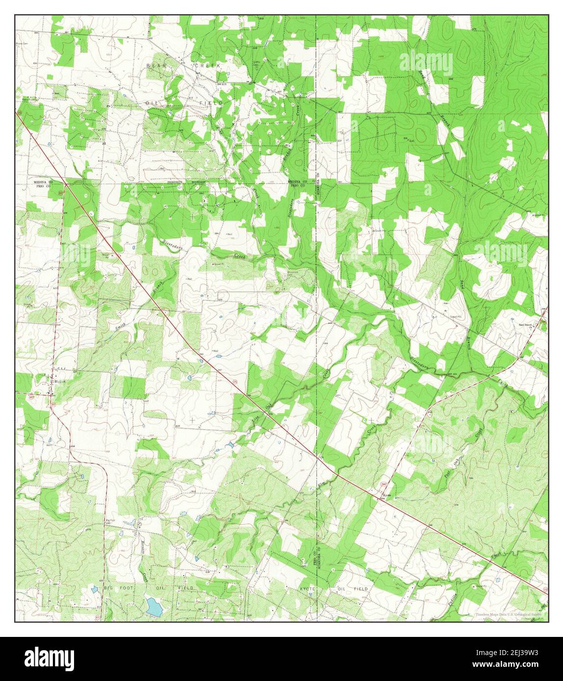 Bigfoot, Texas, map 1964, 124000, United States of America by Timeless