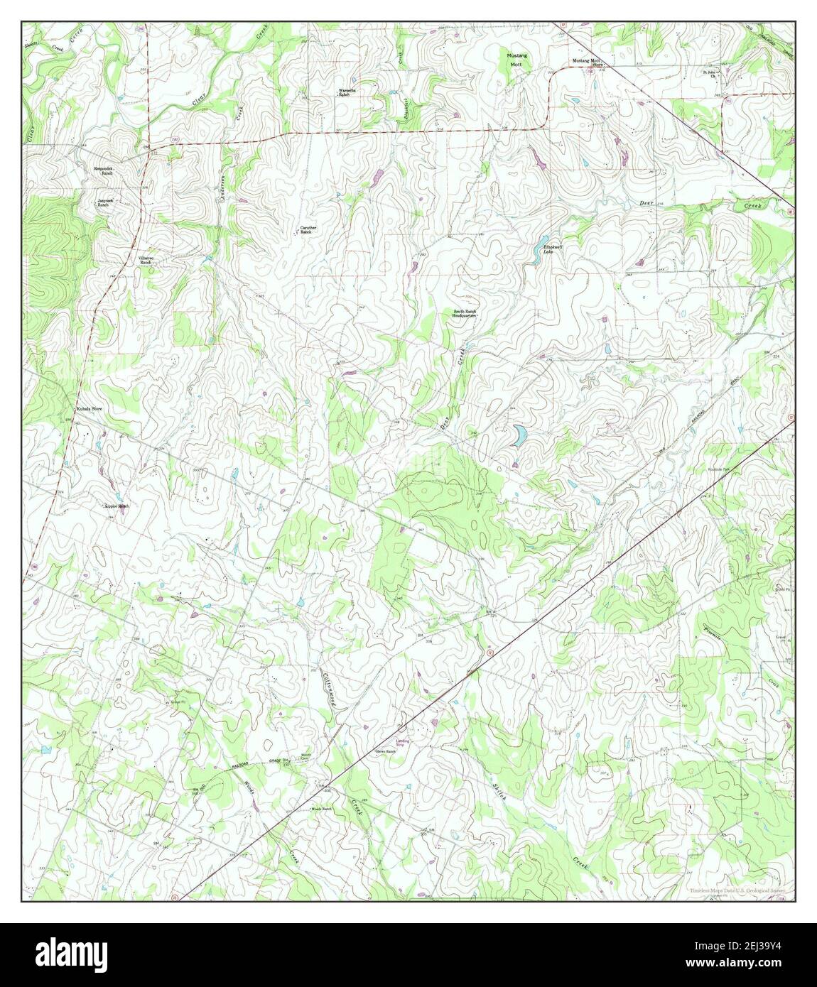Blackwell Lake, Texas, map 1960, 124000, United States of America by