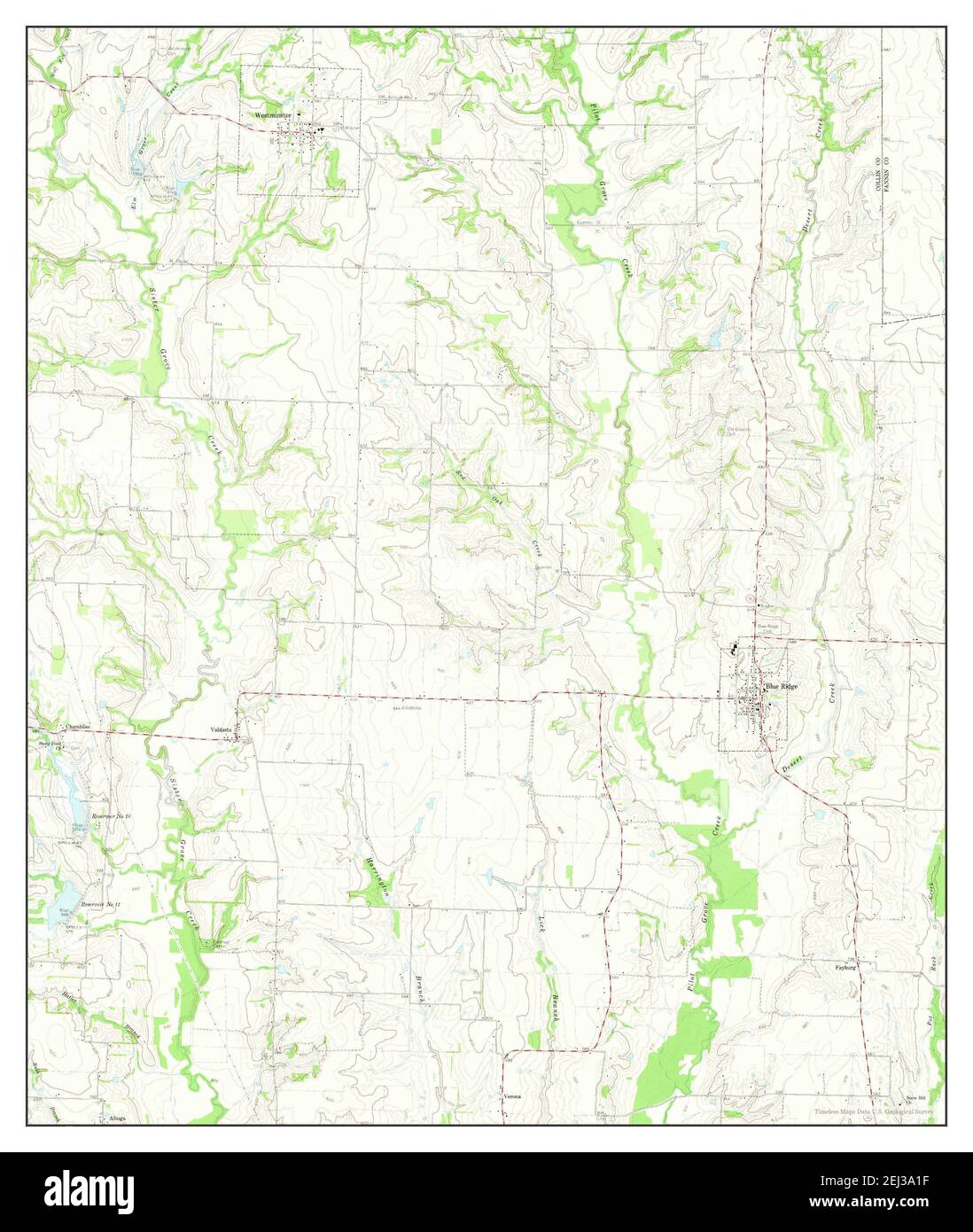 Blue Ridge, Texas, map 1960, 124000, United States of America by Timeless Maps, data U.S