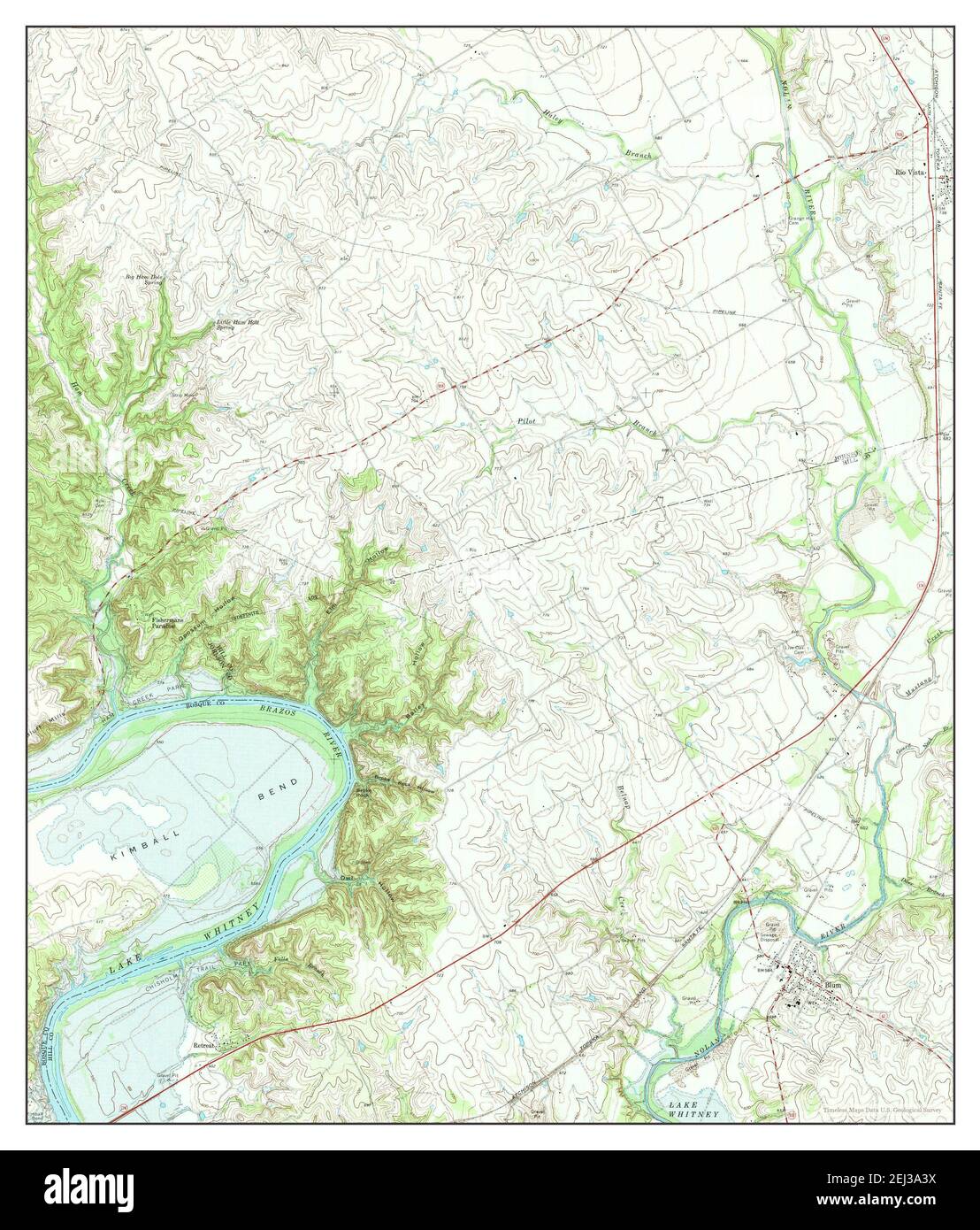 Blum, Texas, map 1968, 124000, United States of America by Timeless Maps, data U.S. Geological