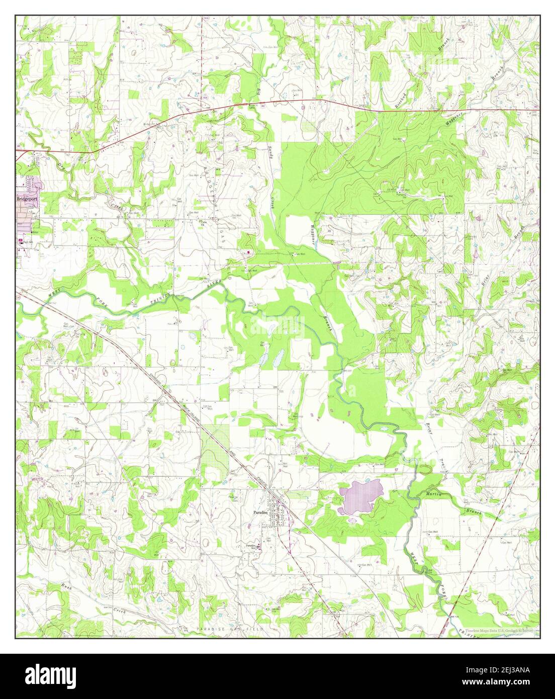 Bridgeport East, Texas, map 1960, 124000, United States of America by Timeless Maps, data U.S