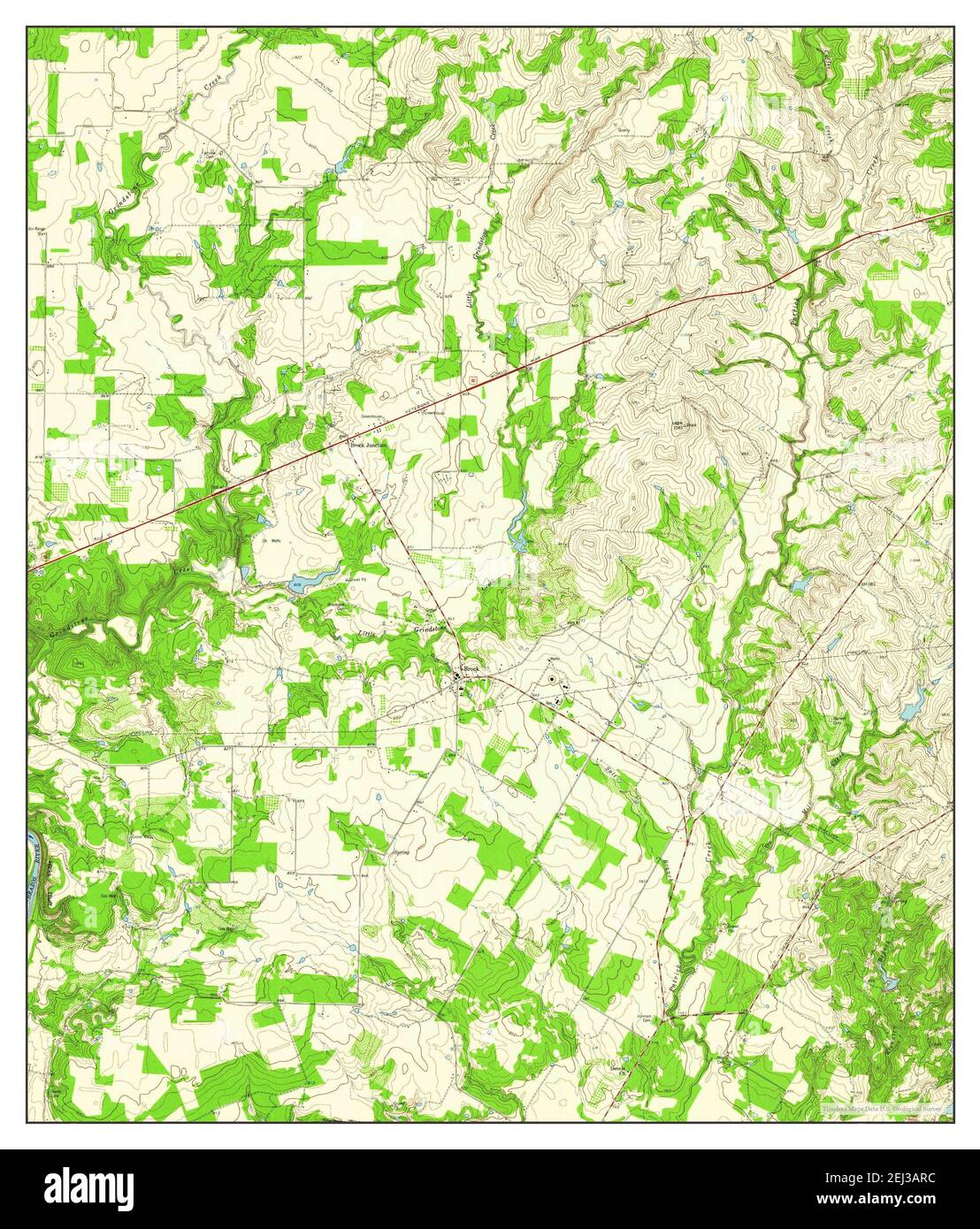 Brock, Texas, map 1959, 124000, United States of America by Timeless Maps, data U.S. Geological