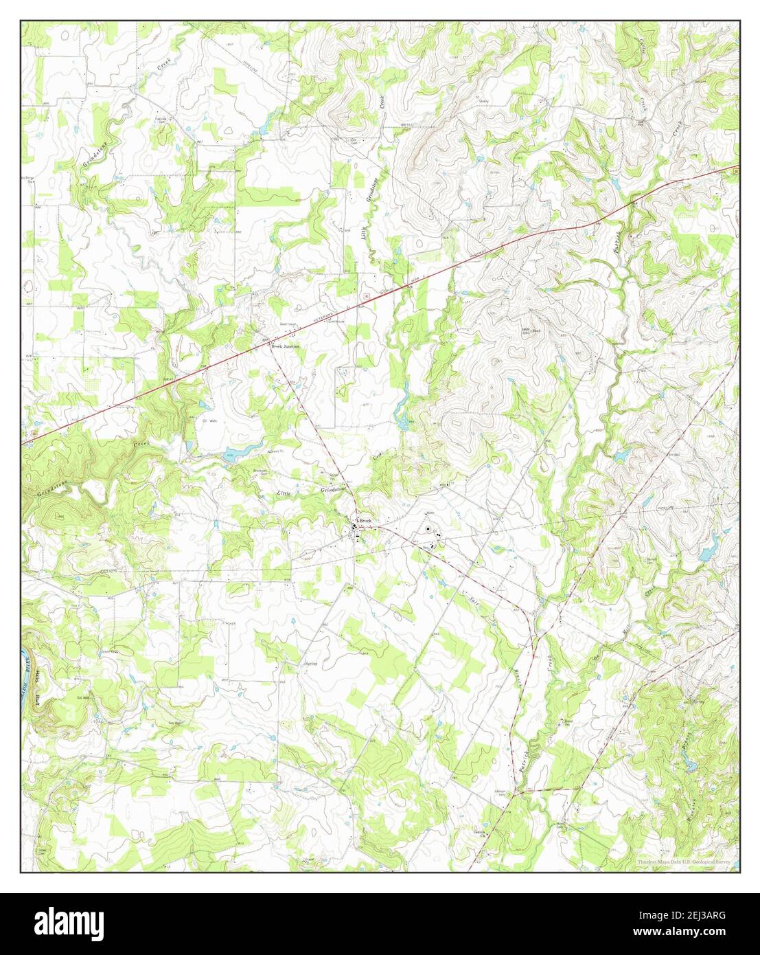 Brock, Texas, map 1959, 124000, United States of America by Timeless Maps, data U.S. Geological