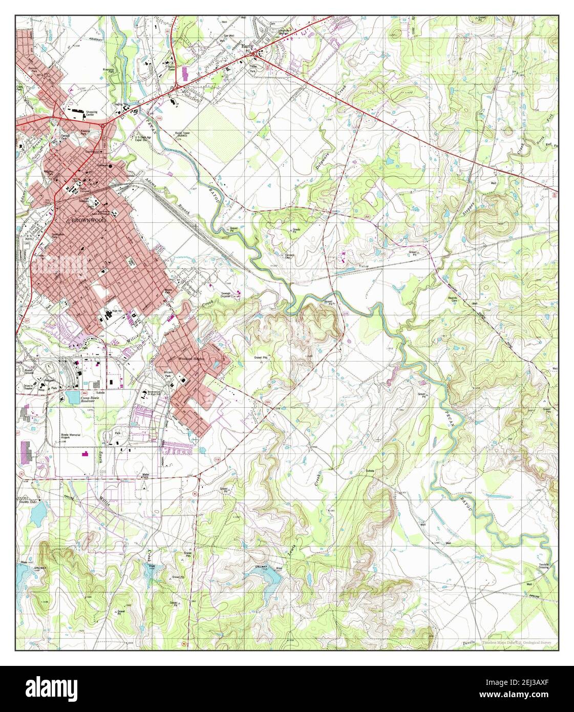 Brownwood Texas map 1996 1 24000 - Brownwood Texas Map 1996 124000 United States Of America By Timeless Maps Data Us Geological Survey 2EJ3AXF