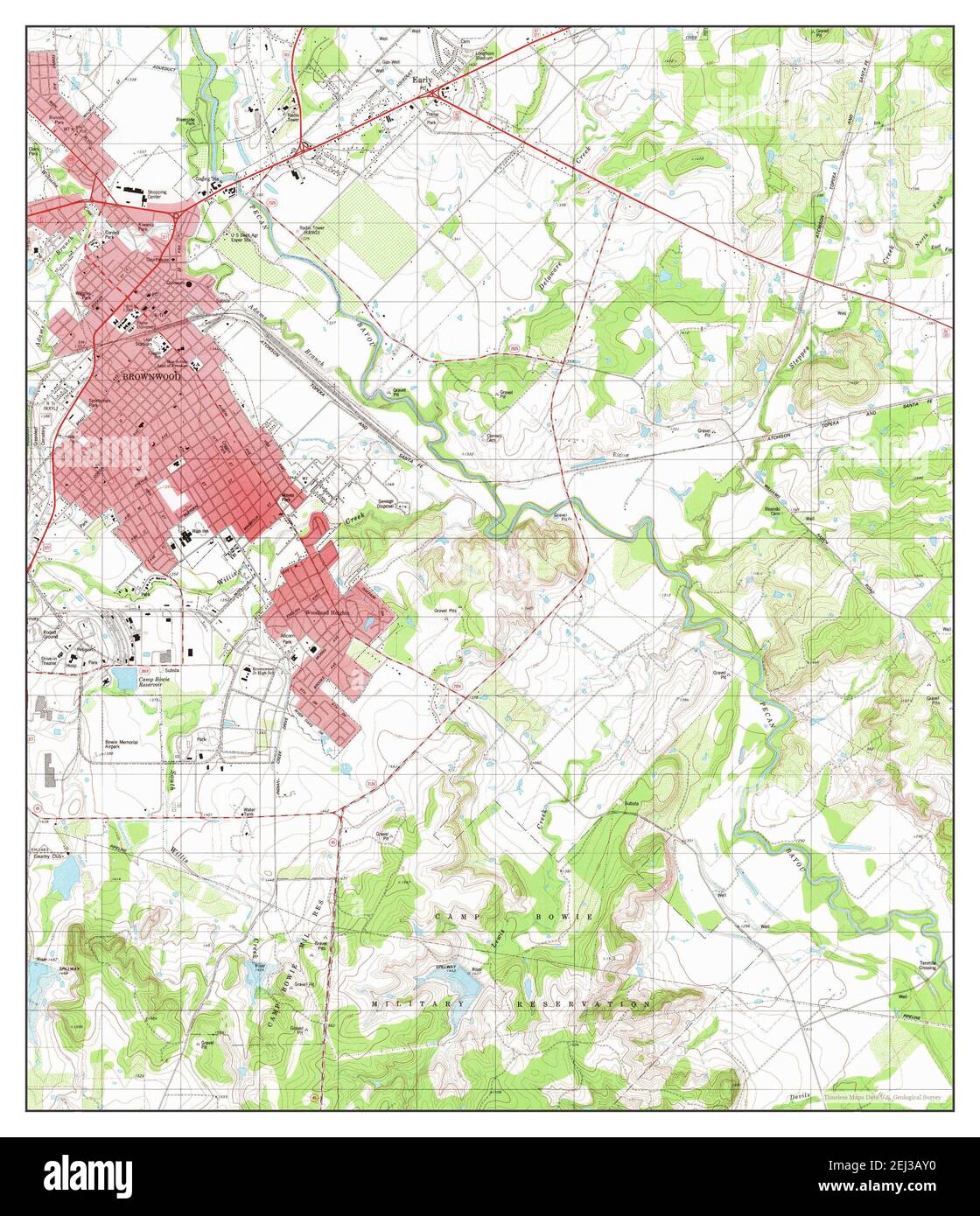 Brownwood Texas map 1980 1 24000 - Brownwood Texas Map 1980 124000 United States Of America By Timeless Maps Data Us Geological Survey 2EJ3AY0