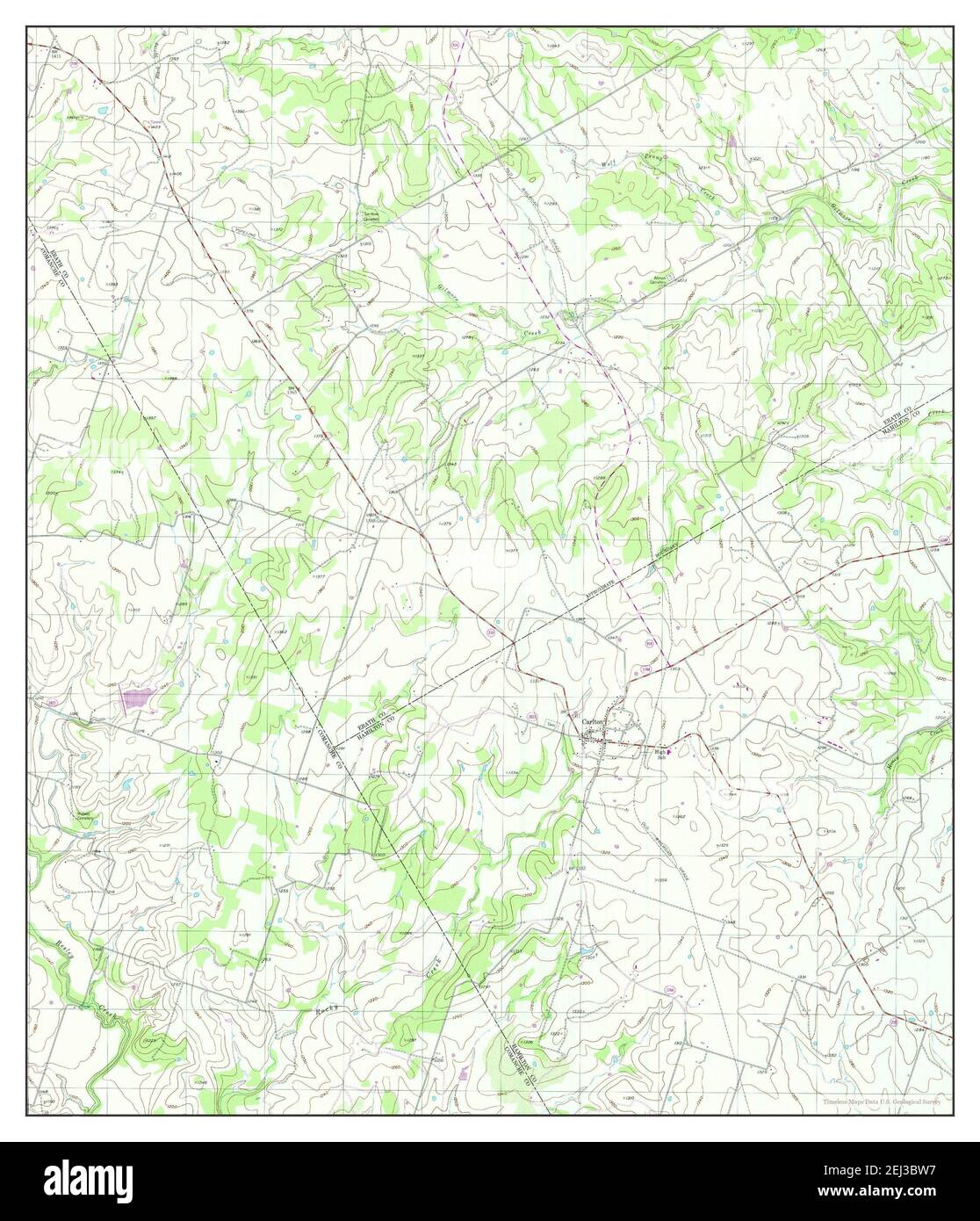Carlton, Texas, map 1956, 1:24000, United States of America by Timeless 