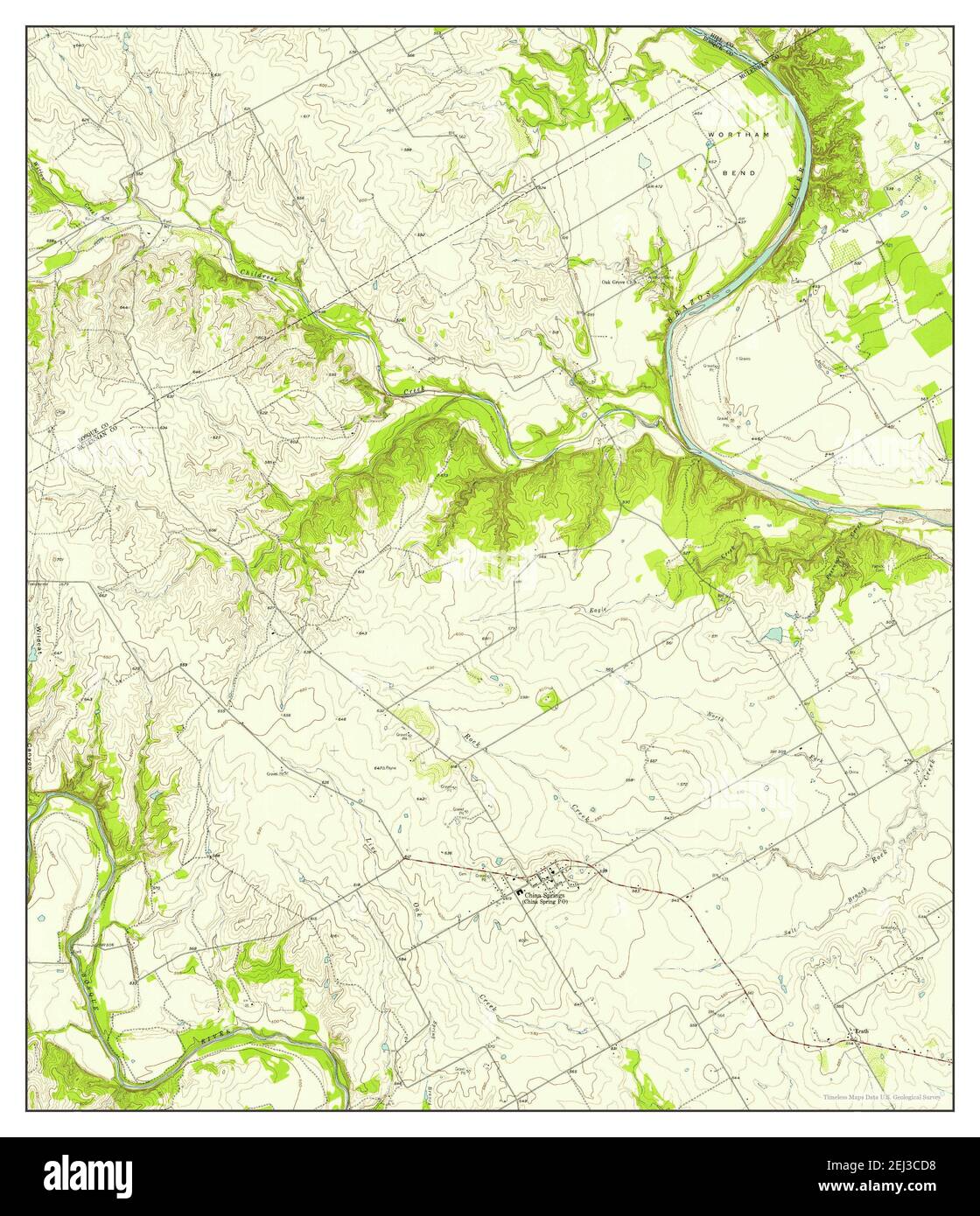 China Springs Texas Map China Springs, Texas, Map 1957, 1:24000, United States Of America By  Timeless Maps, Data U.s. Geological Survey Stock Photo - Alamy
