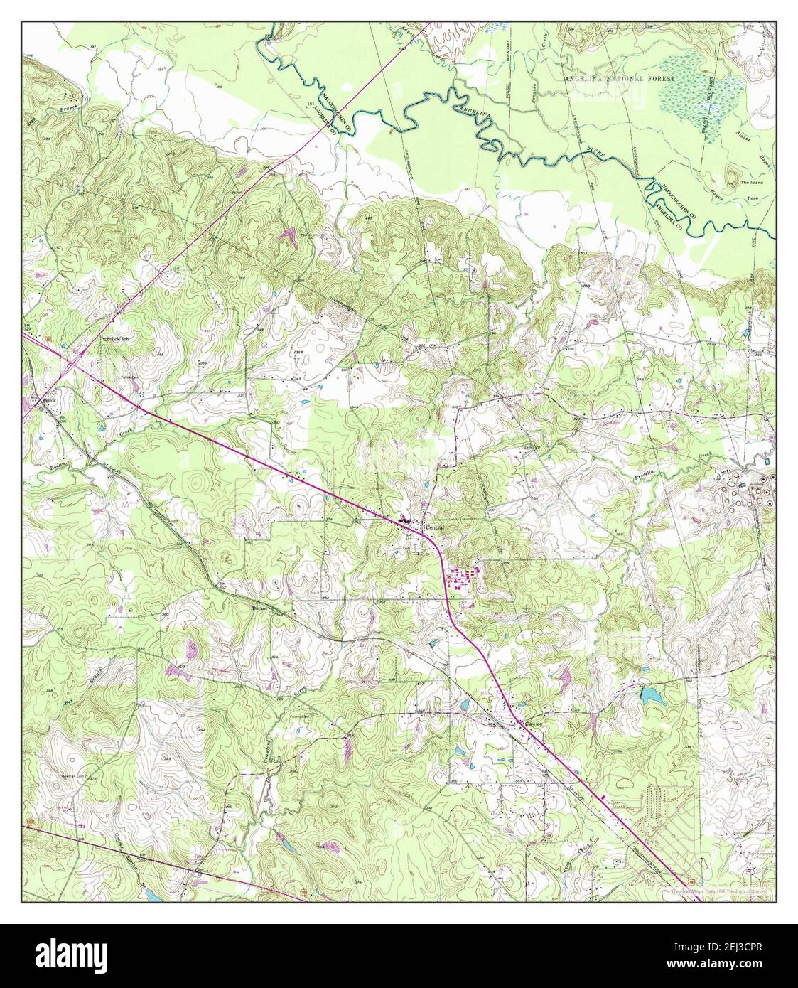 Clawson, Texas, map 1949, 124000, United States of America by Timeless