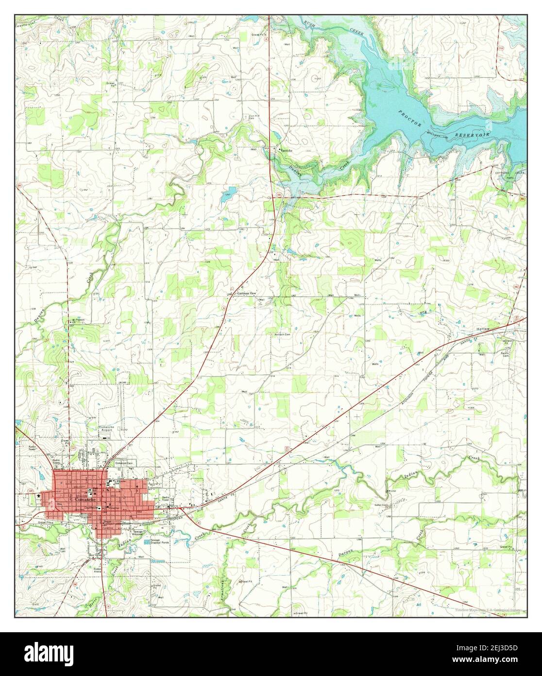 Comanche, Texas, map 1969, 124000, United States of America by