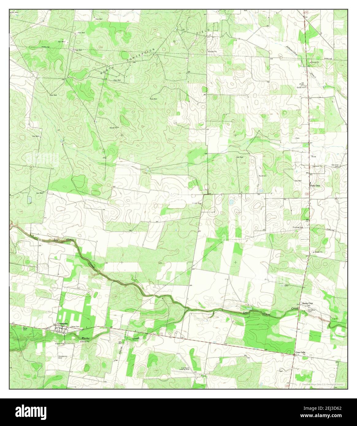 Concepcion, Texas, map 1968, 124000, United States of America by