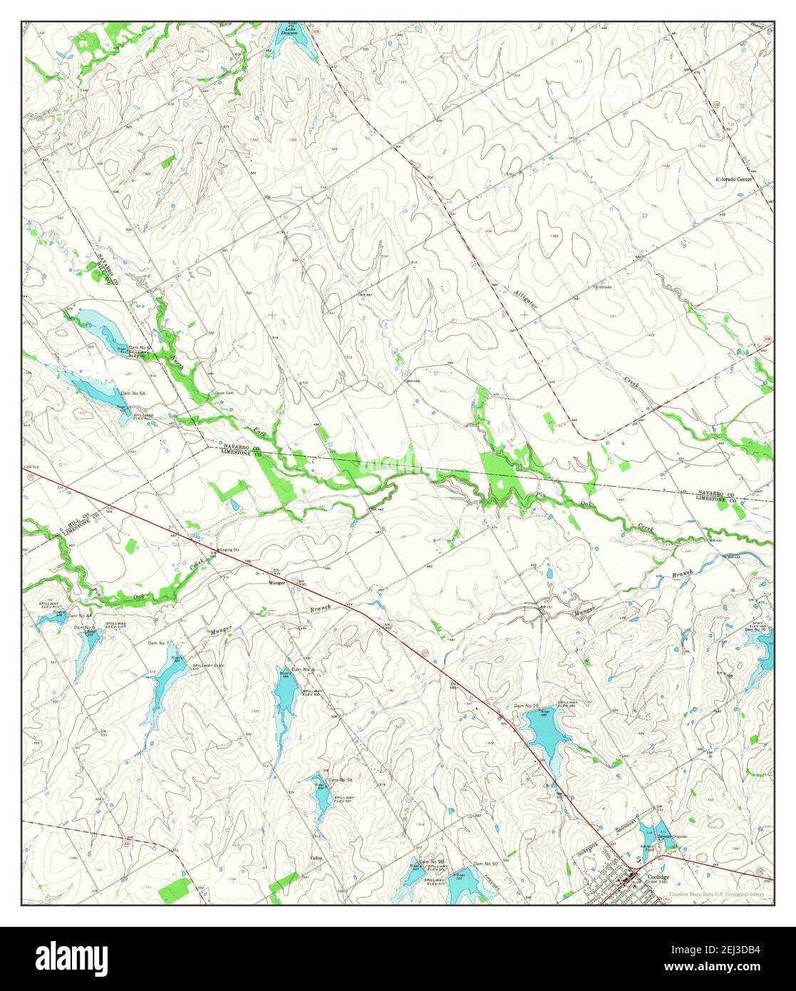 Coolidge, Texas, map 1965, 124000, United States of America by