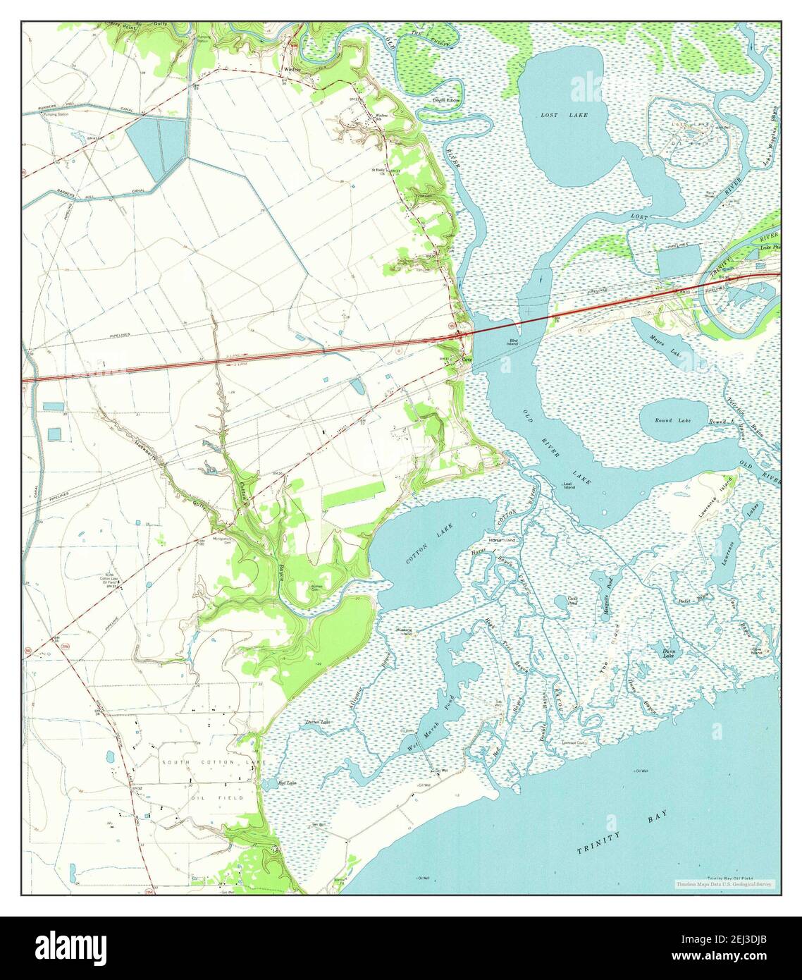 Cove, Texas, map 1961, 124000, United States of America by Timeless