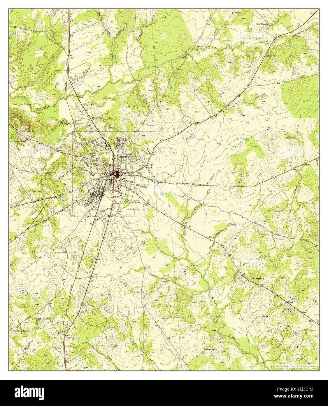 Crockett, Texas, map 1951, 124000, United States of America by