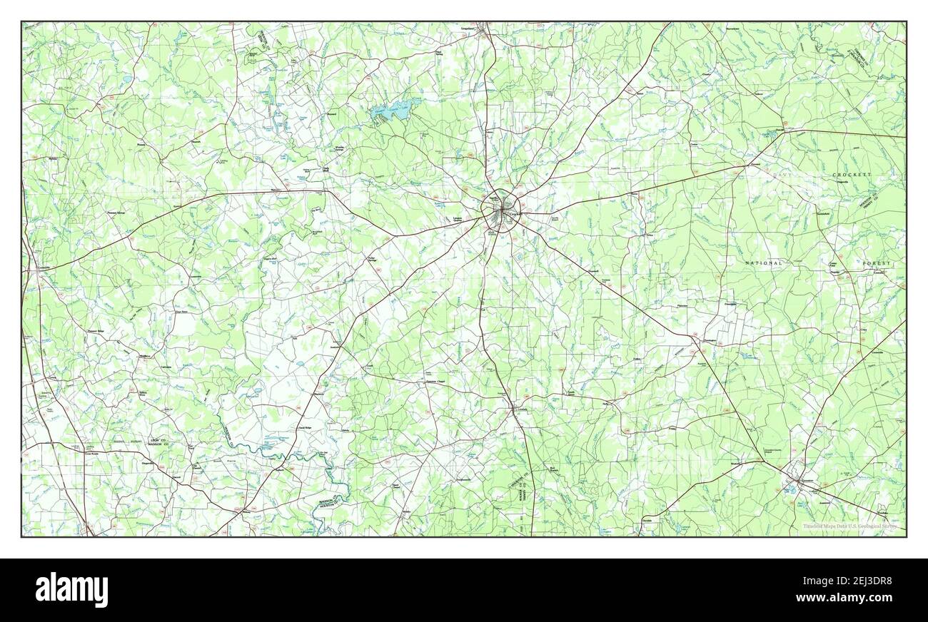 Crockett, Texas, map 1985, 1100000, United States of America by