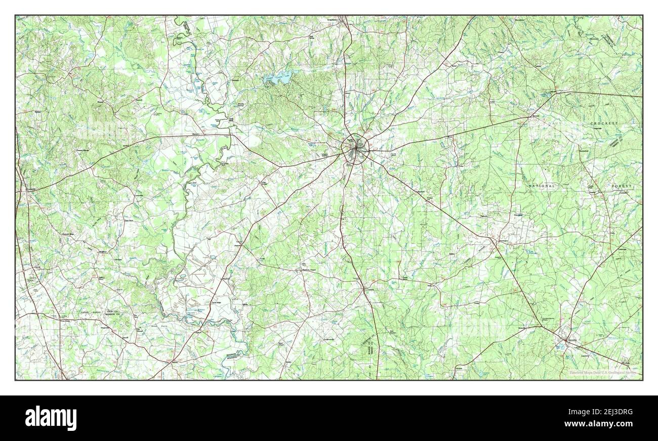 Crockett, Texas, map 1985, 1100000, United States of America by