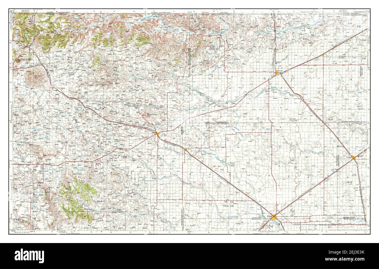 Dalhart, Texas, map 1954, 1:250000, United States of America by Timeless Maps, data U.S. Geological Survey Stock Photo