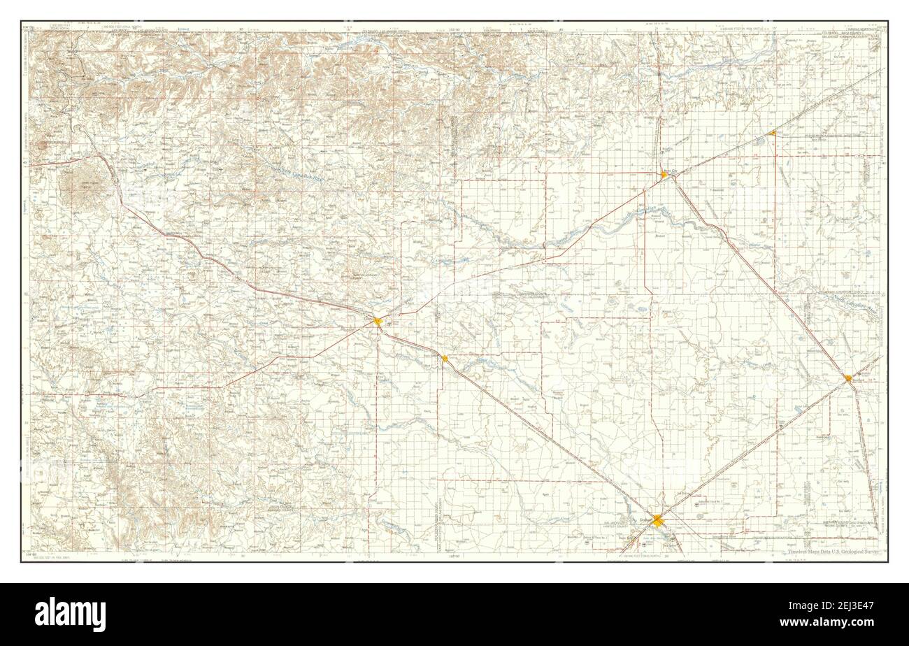 Dalhart, Texas, map 1958, 1250000, United States of America by