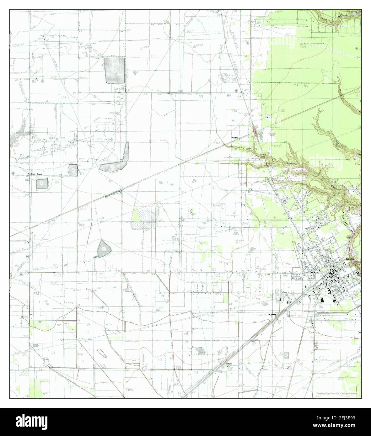 Dayton, Texas, map 1984, 124000, United States of America by Timeless Maps, data U.S