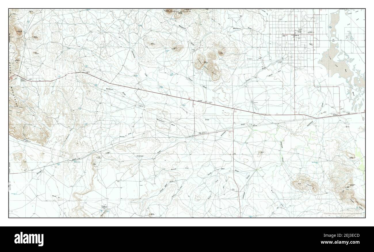 Dell City, Texas, map 1985, 1100000, United States of America by