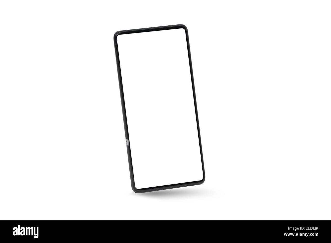 Device mockup, mobile isolated on white. Modern smartphone with blank screen Stock Photo