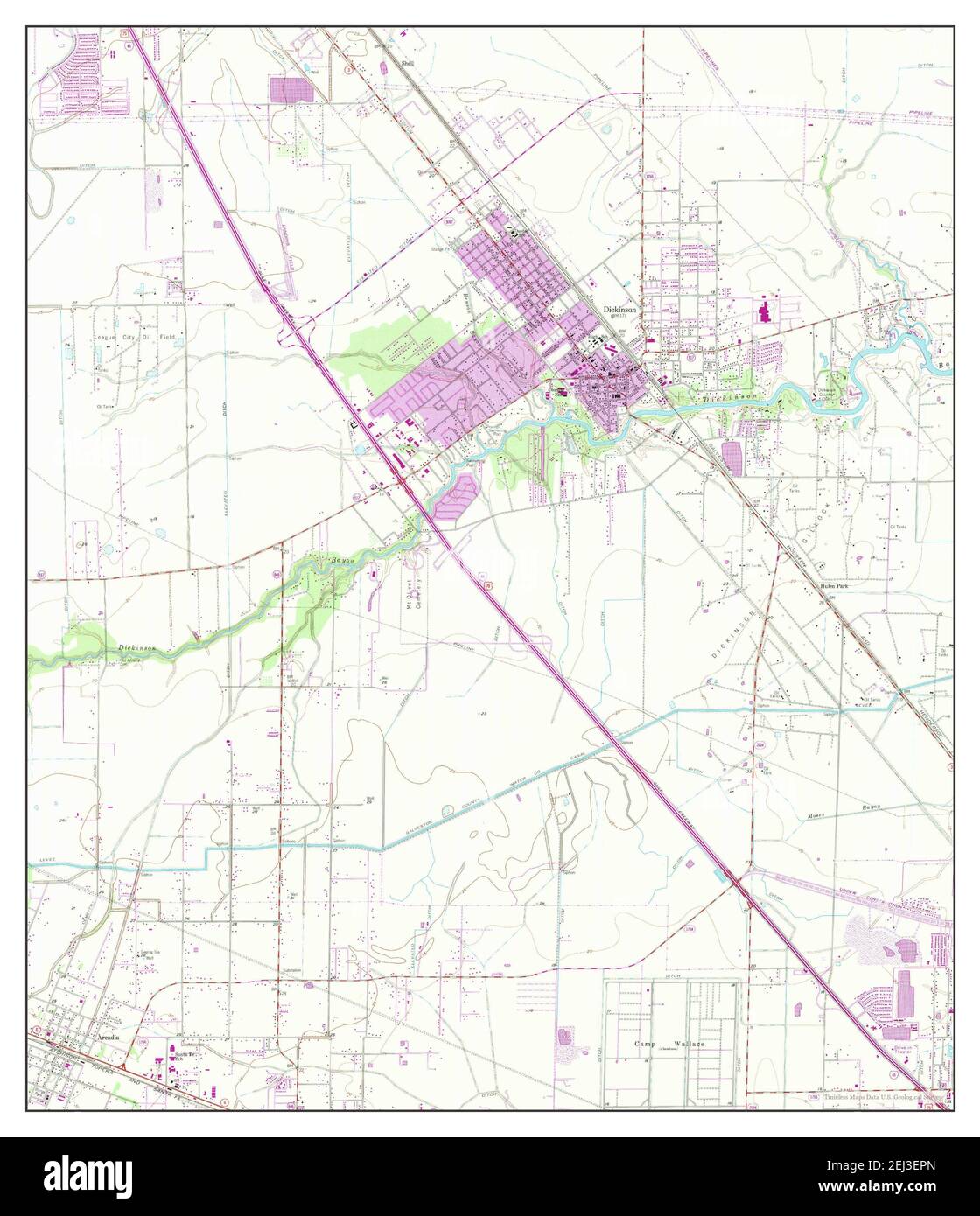 Dickinson, Texas, map 1955, 1:24000, United States of America by ...