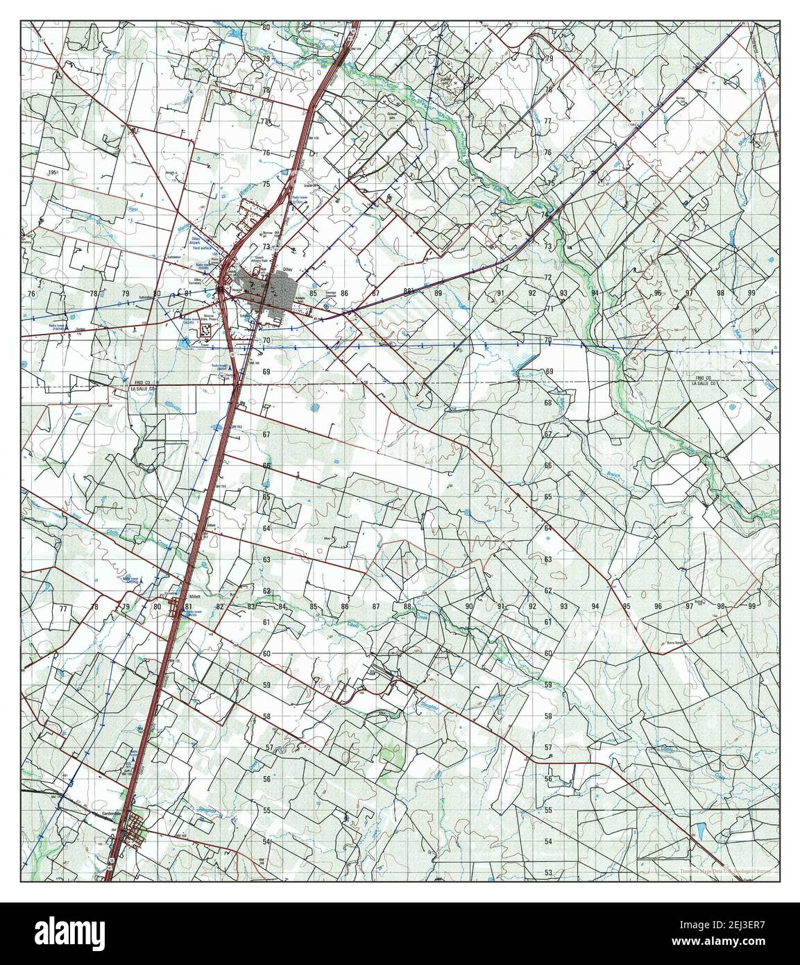 Dilley, Texas, map 2002, 150000, United States of America by Timeless