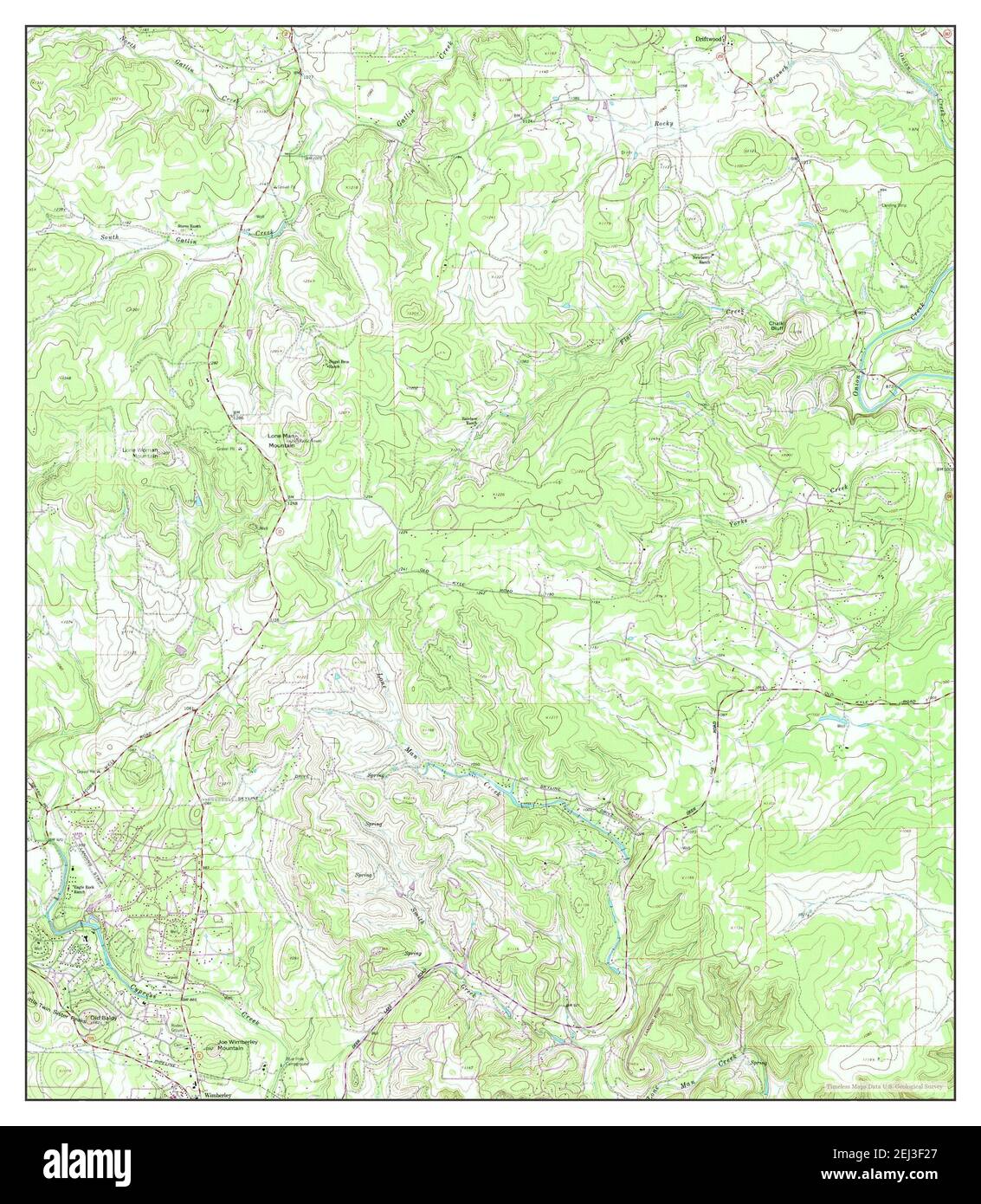 1964 Driftwood, Texas Map