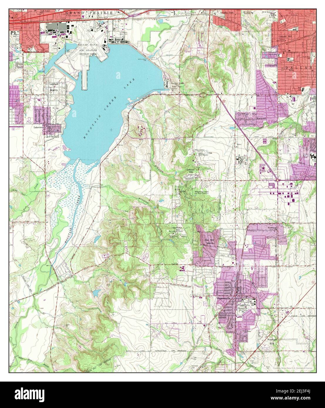 Duncanville, Texas, map 1959, 1:24000, United States of America by Timeless Maps, data U.S. Geological Survey Stock Photo