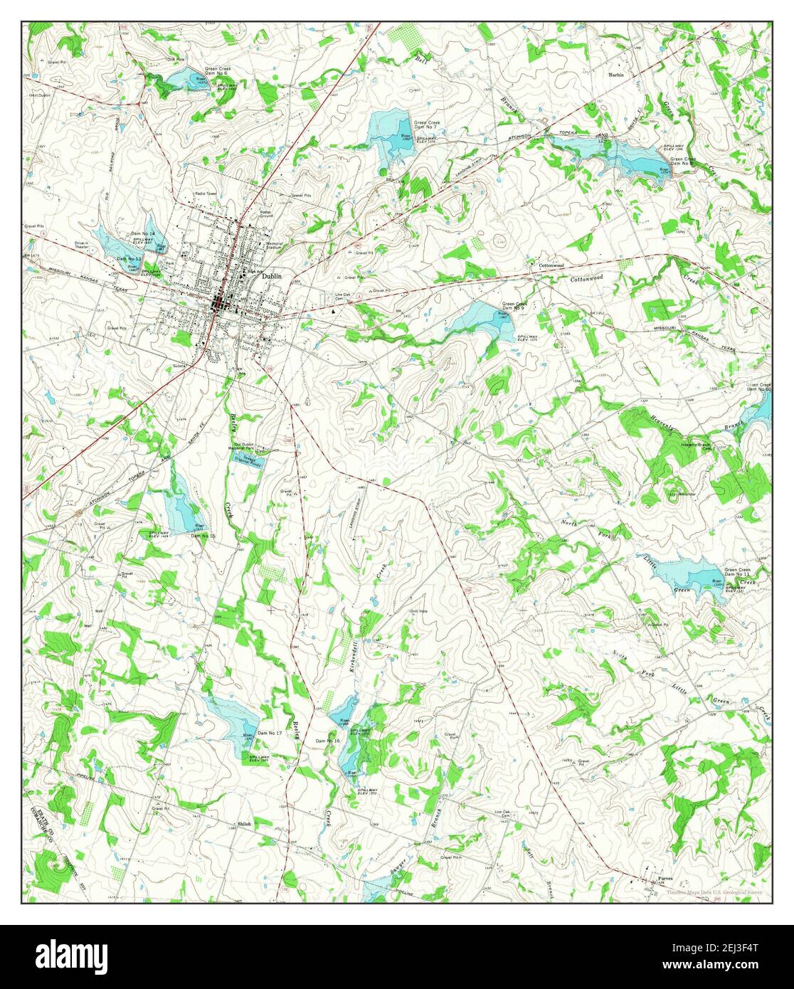 Dublin Texas historical map