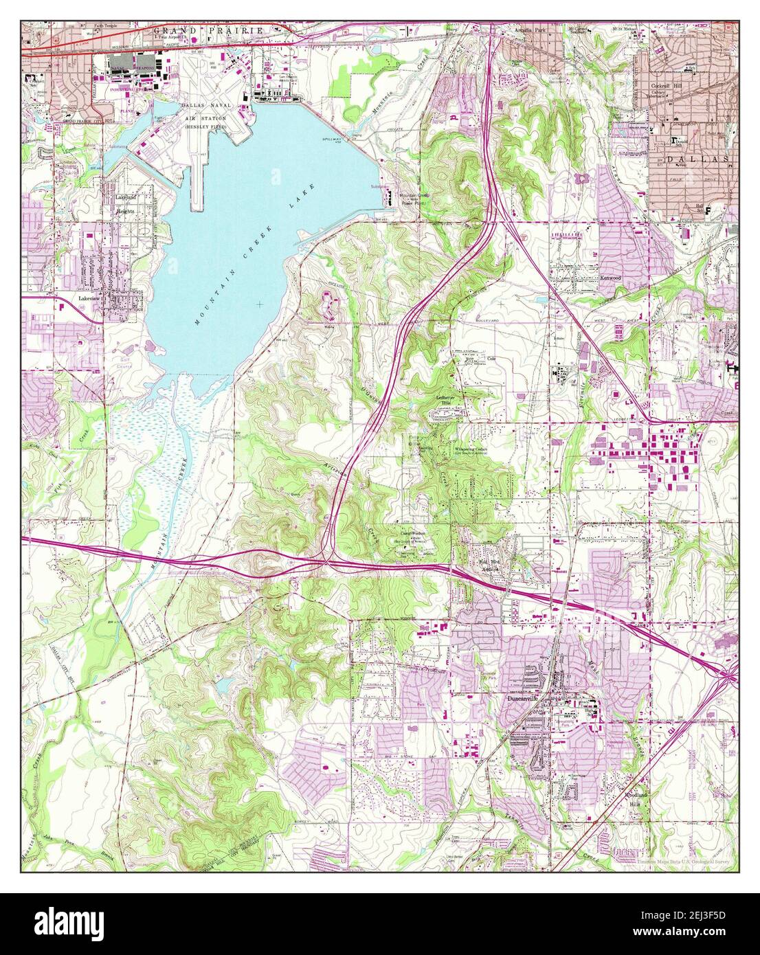 Duncanville, Texas, map 1959, 1:24000, United States of America by Timeless Maps, data U.S. Geological Survey Stock Photo