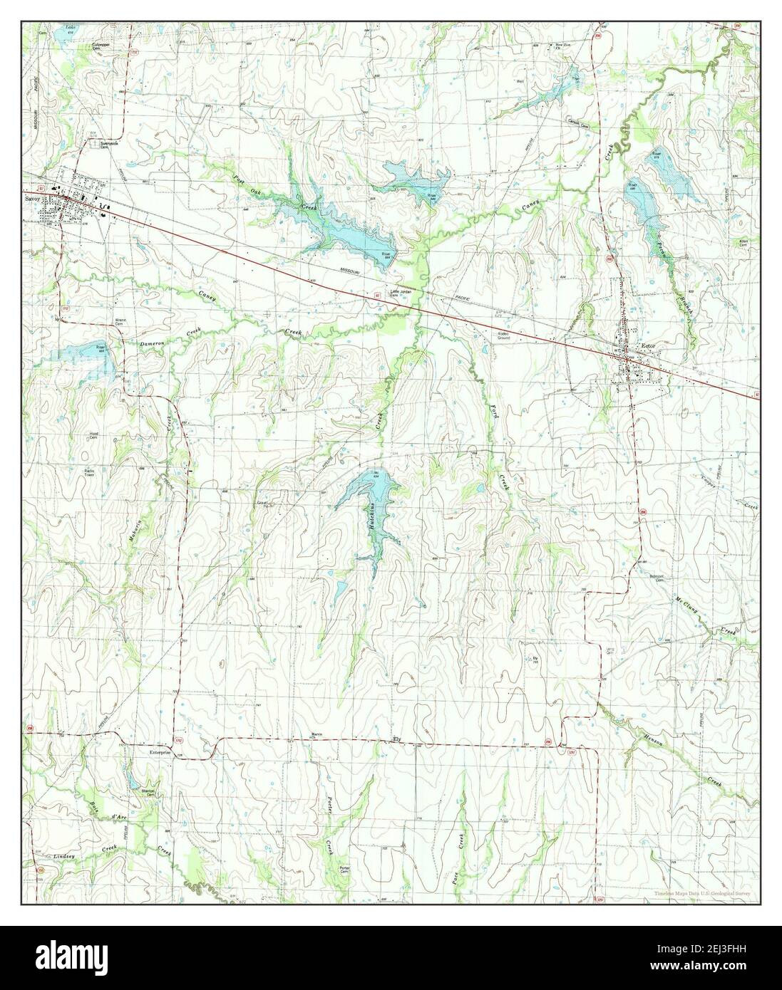 Ector, Texas, map 1984, 124000, United States of America by Timeless