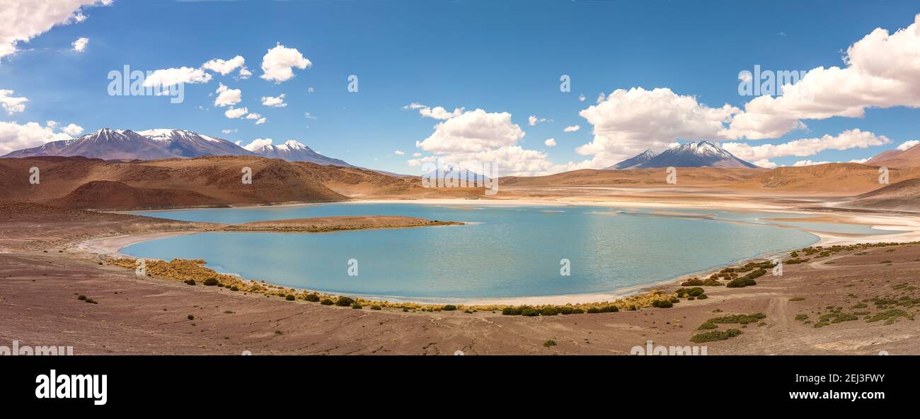 Laguna Honda in the Andes between Bolivia and Chile, South America Stock Photo