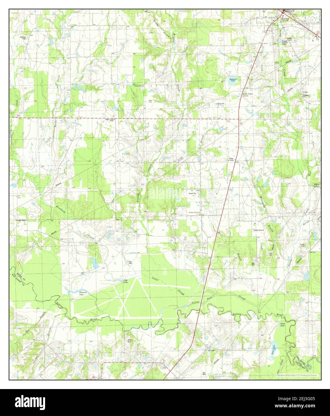 Emory South, Texas, map 1980, 124000, United States of America by