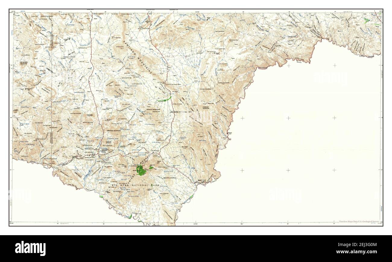 Emory Peak, Texas, map 1959, 1250000, United States of America by