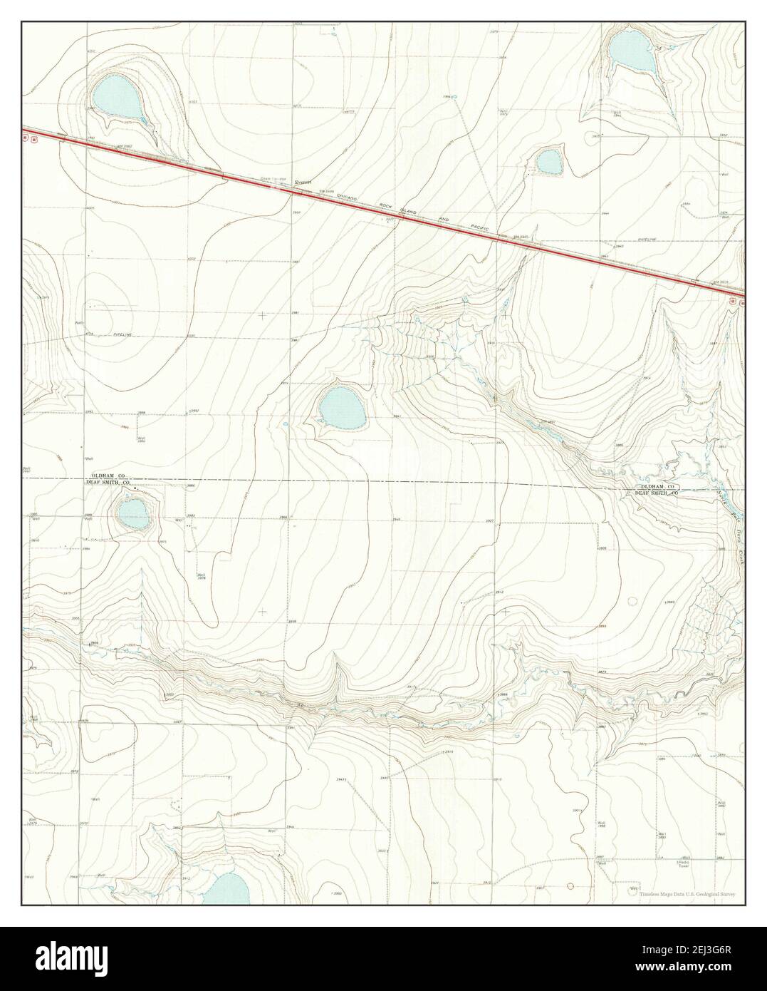 Everett, Texas, map 1965, 1:24000, United States of America by Timeless ...