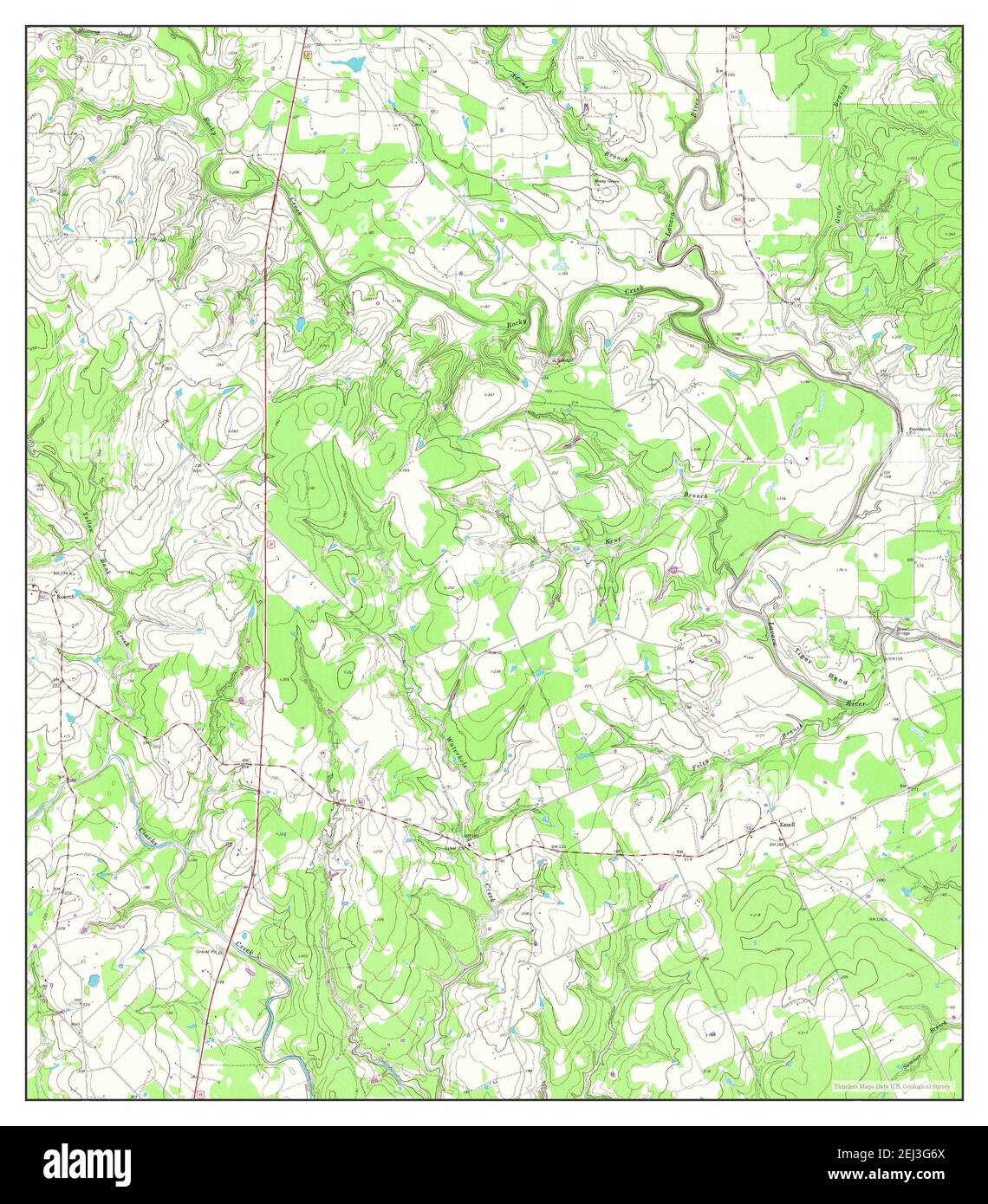 Ezzell, Texas, map 1964, 124000, United States of America by Timeless