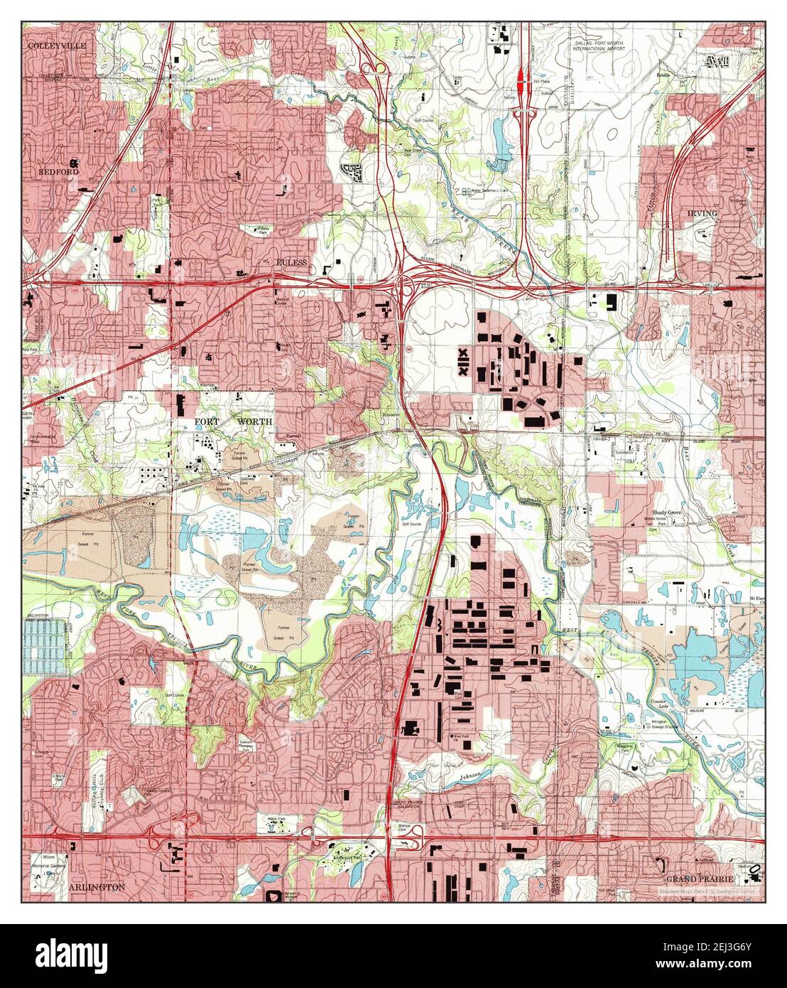 Euless, Texas, map 1995, 124000, United States of America by Timeless Maps, data U.S