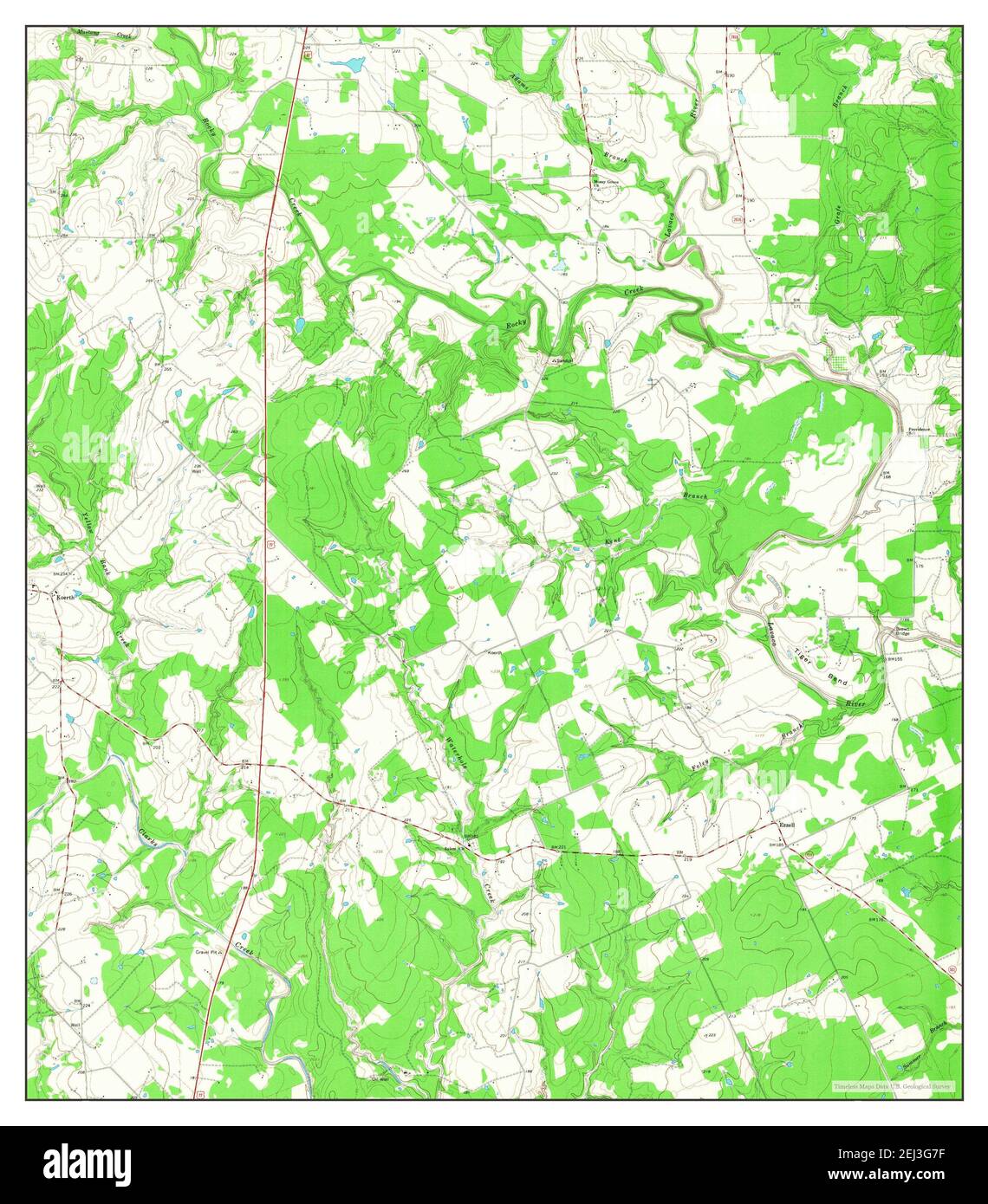Ezzell, Texas, map 1964, 124000, United States of America by Timeless