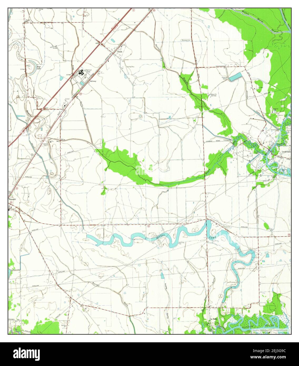 East, Texas, map 1962, 124000, United States of America by