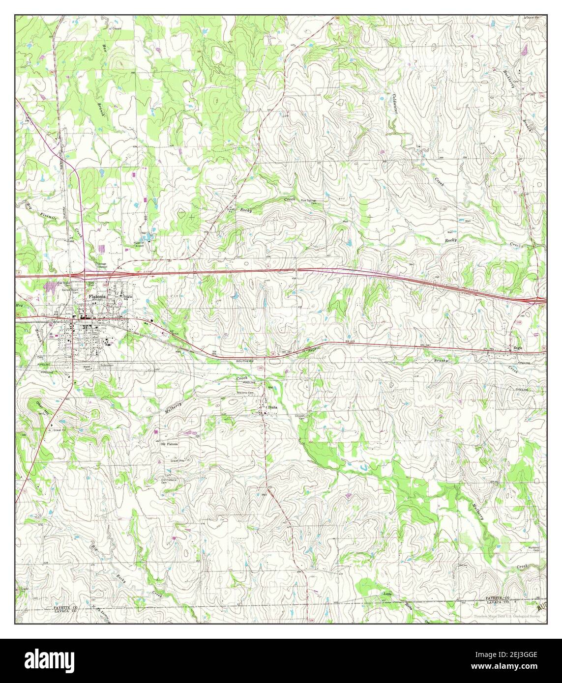 Flatonia, Texas, map 1965, 124000, United States of America by Timeless Maps, data U.S